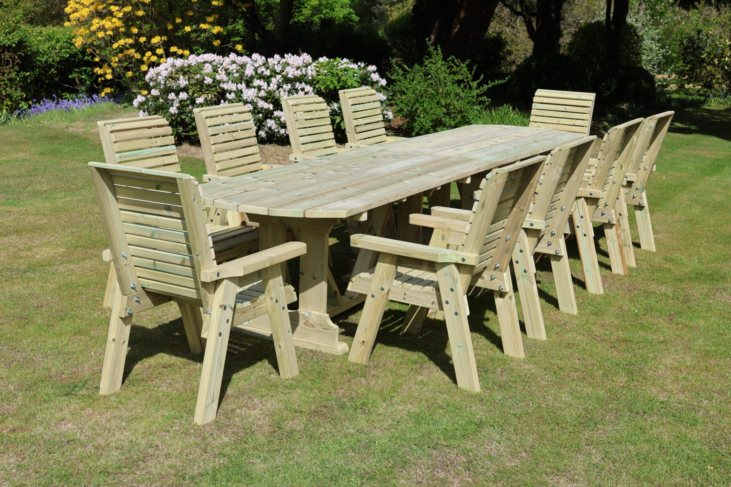 Simply Wood Ergo Large Dining Table Set – 10 Seater